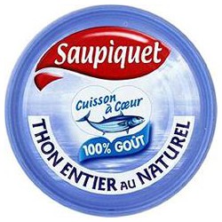 Bte 1/5 Thon Entier Nature Cuit A Cœur Saupiquet