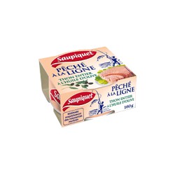 Bte 160G Thon Entier Huile Olive Peche Ligne Saupiquet