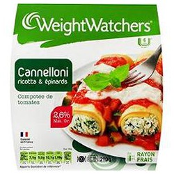 Weight Watcher Cannelloni Ricotta Epinard 300G