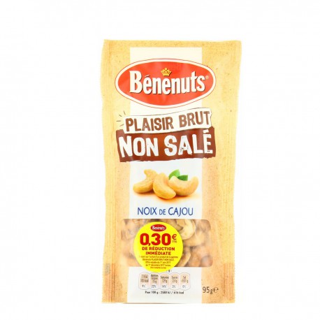 Plaisir Brut Noix De Cajo U Sans Sel 95G Benenuts