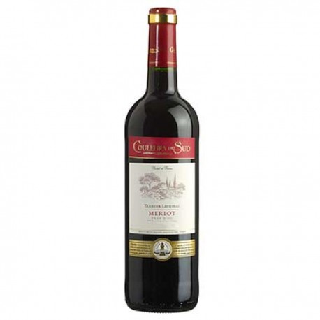 Vin de pays oc Rge Coul.Sud.Merlot.