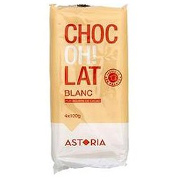 4X100G Tablette Chocolat Blanc Confiserie Blanche Astor