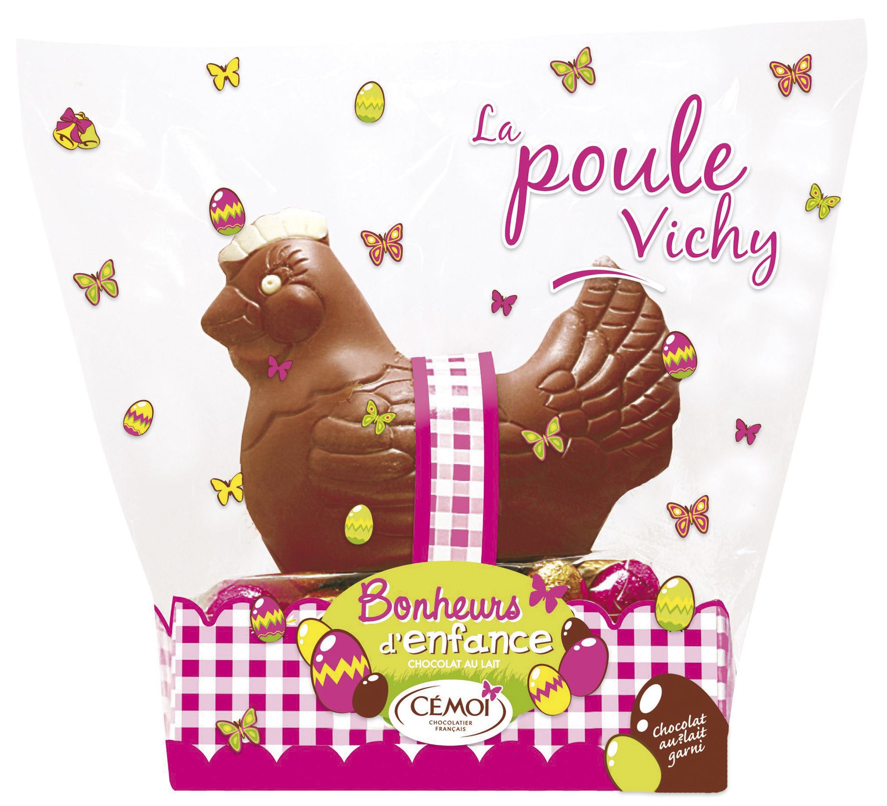 Je craque, Cémoi Moulage poule vichy au chocolat au lait 154g