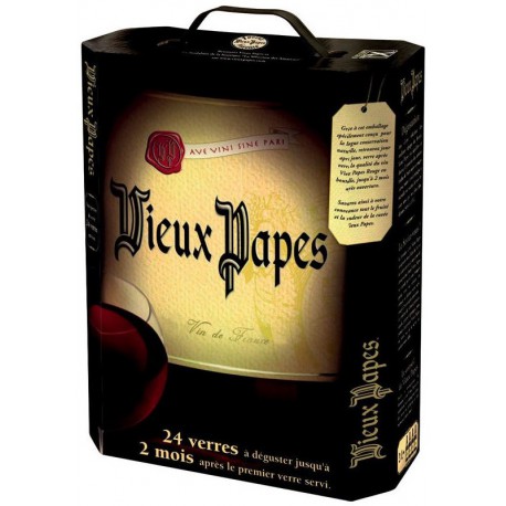3L Bib Vin De Table Français Rouge Vieux Papes 12°