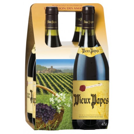 Pack 4X75Cl Vin De Table Rouge Vieux Papes 12°