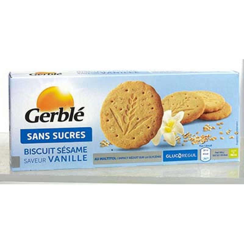 132G Biscuit Sesame Vanille Sans Sucre Ajoute Gerble - DRH MARKET Sarl