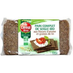 500G Pain Complet Seigle&Avoine Cereal Bio