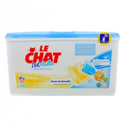 30 Duo-Bulles Lessive Sensitive Le Chat