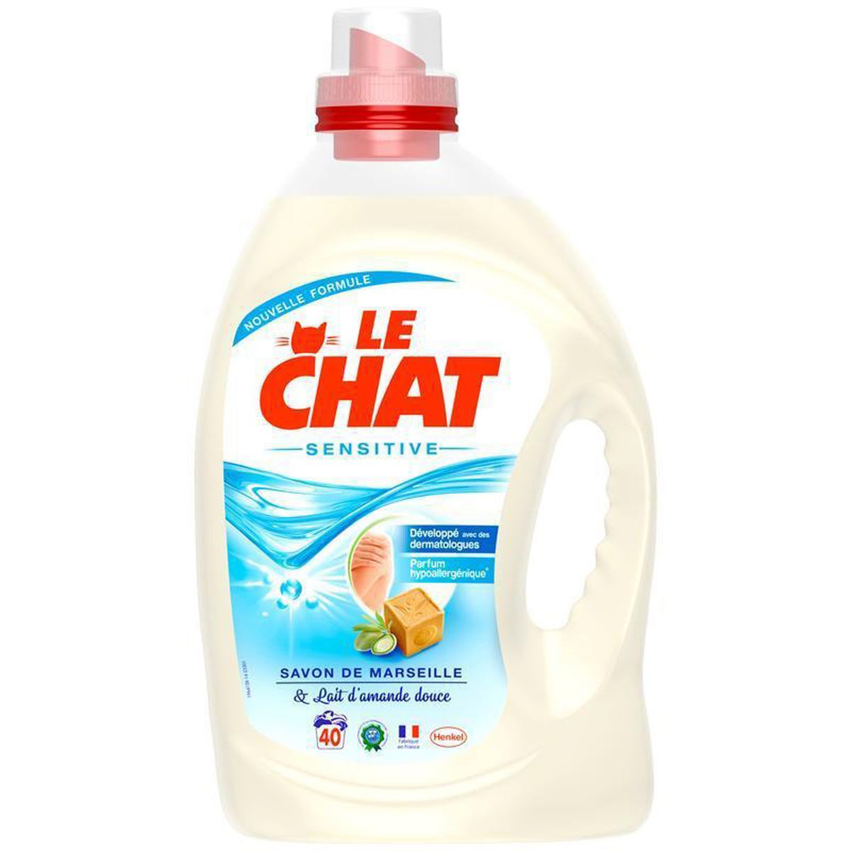 Flacon 3L Lessive Liquide Sensitive Le Chat - DRH MARKET Sarl