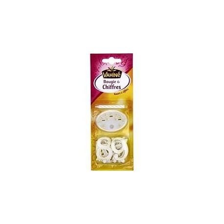 Vahine Bougie+Chiffres Plastiques