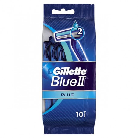 Gillette Rasoir Jet.Blue Ii + Peau Sensible Sachet De 9