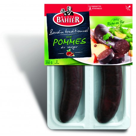 2X125G Boudin Pommes Secable Bahier