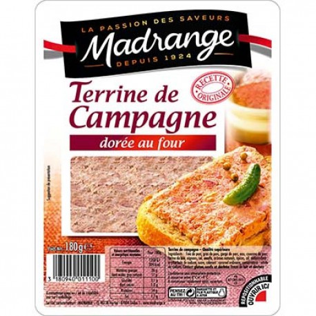 180G 1 Tranche Terrine Campagne Doree Four Madrange