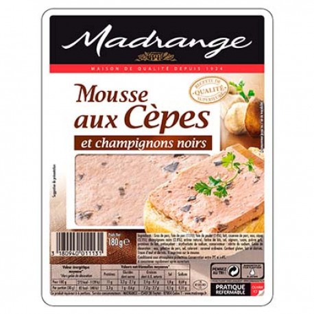 Madrange Terrine Cepes Recette Forestiere 180G