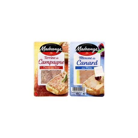 Madrange Duo Mousse De Canard Terrinecampagne 2X50G
