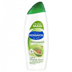 500Ml 100% Essentiel Gel Douche Lait&Amande Douce Monsavon