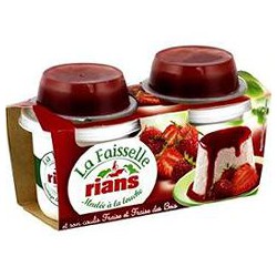 2X120G Faisselle 6% Fraise Rians