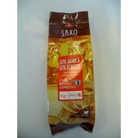 1Kg Cafe Moulu 50% Arabica/50% Robusta Saxo