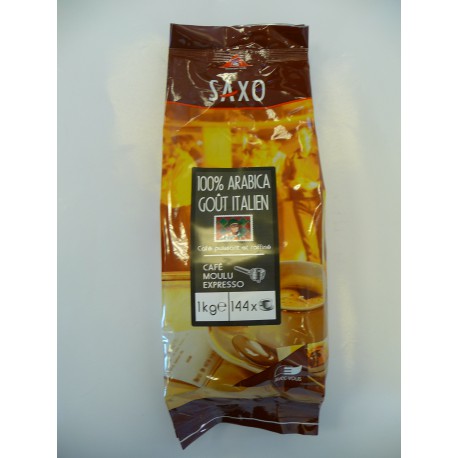 1Kg Cafe Moulu 100% Arabica Gout Italien Saxo