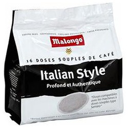 16 Doses Souples Cafe Italian Style Malongo