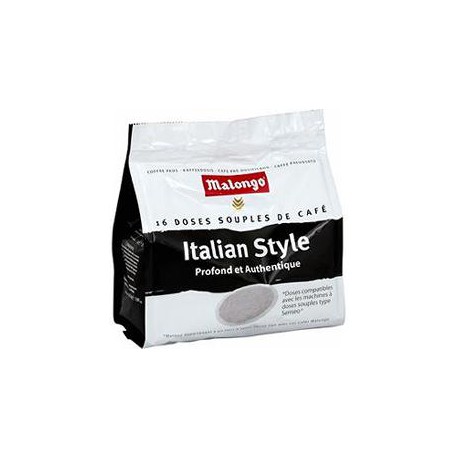 16 Doses Souples Cafe Italian Style Malongo