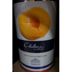 Demi-Pêches Au Sirop Léger - Challenge Gourmet - 4,2 Kg 2,335 Kg Égoutté