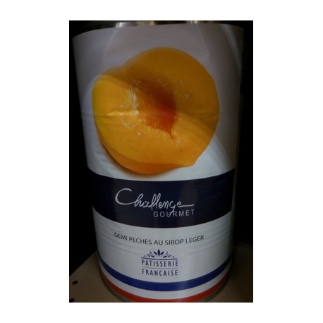 Demi-Pêches Au Sirop Léger - Challenge Gourmet - 4,2 Kg 2,335 Kg Égoutté