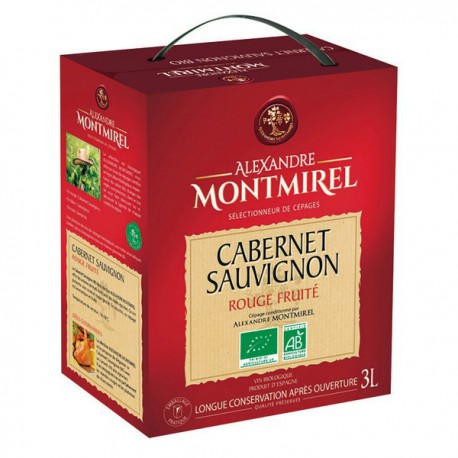 Vin D Espagne Rouge Cabernet Sauvignon Rouge Montmirel Bio 3L