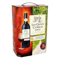 Ormes De Cambras Vin de pays Oc Merlot Rouge 5L Bib