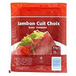 450G 10 Tranches Jambon Cuit Choix Dd
