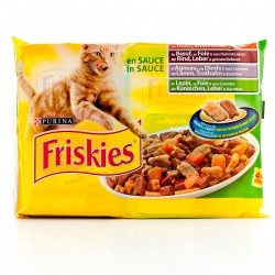 Pack 4X100G Pochon Multivariete Friskies