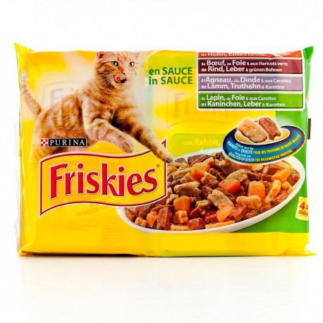 Pack 4X100G Pochon Multivariete Friskies