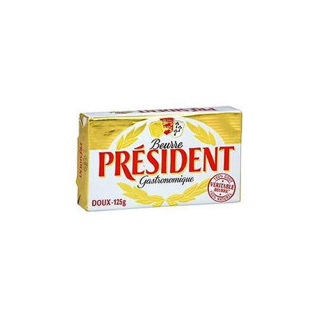 President Beurre Doux Président 82%Mg Plaquette 125G