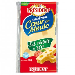 President Emmental Plaquette Président Sel Réduit 200G