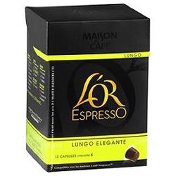 10 Capsules L Or Espresso Lungo Elegance Maison Du Cafe