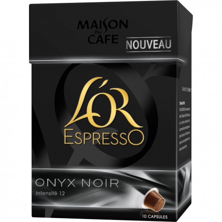 10 Capsules Cafe Moulu L Or Esp Onyx Noir Maison Du Cafe