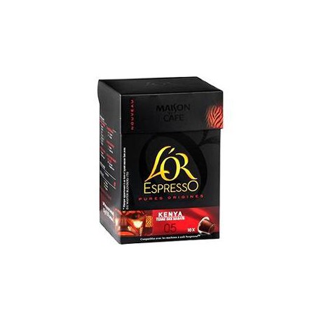 10 Capsules Cafe L Or Caps Espresso Kenya Maison Du Cafe