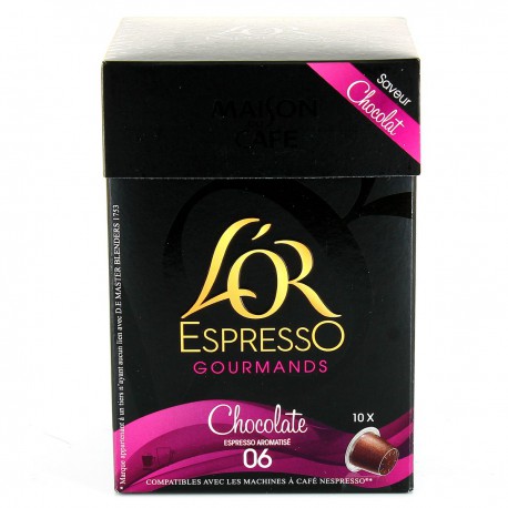 10 Capsules Cafe Espresso Chocolate Maison Du Cafe
