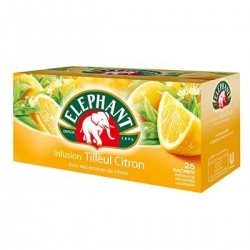 Lipton Elephant Infusion Lipton Eléphant Tilleul-Citron Boîte 25 Sachets