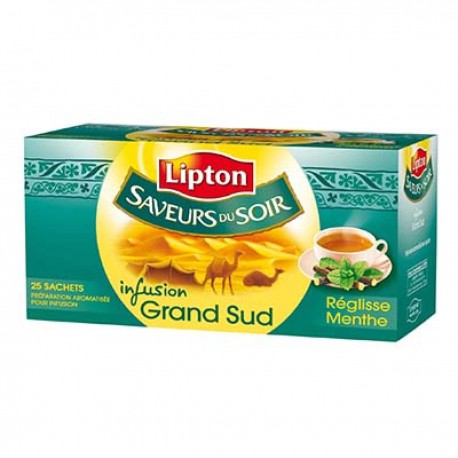 Lipton Infusion Grand Sud Lipton Saveur Du Soir Boîte 25 Sachets