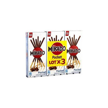 Lu Pocket Mikado Chocolat Lait 3X39G
