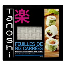 70G Tano Feuilles De Riz Carre