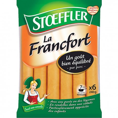 6X40G Saucisses Francfort Stoeffler