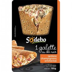 Sodebo Galette Rustique Lardons Champignons 195G