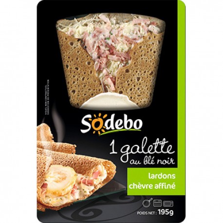 Sodebo Galette Chevre Lardons 195G