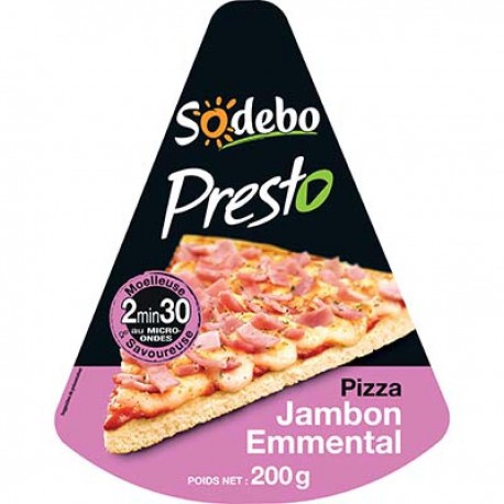 200G Pizza Presto Jambon/Emmental Sodebo