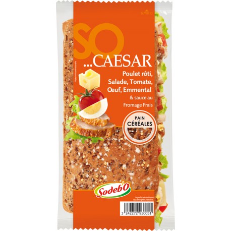 210G Sandwich Cereales Poulet Caesar Sodebo