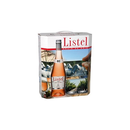 Listel Vin de pays Sables Du Golfe Du Lion Grain De Gris Bib 3L