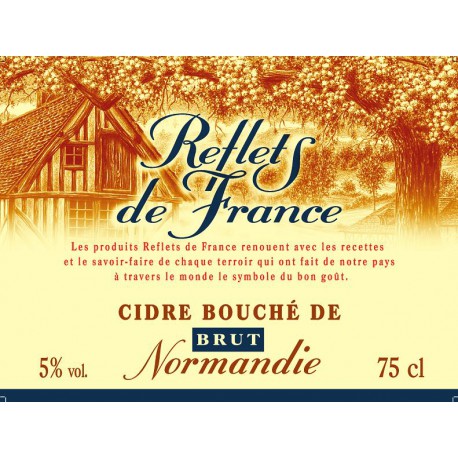 Bouteille 75Cl Cidre Bouche Brut Normand Reflets De France