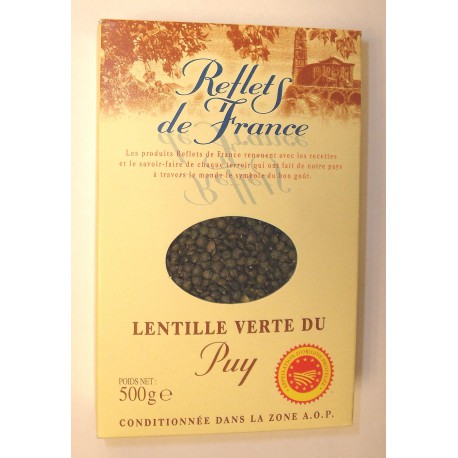 500G Lentilles Vertes Du Puy Reflets De France